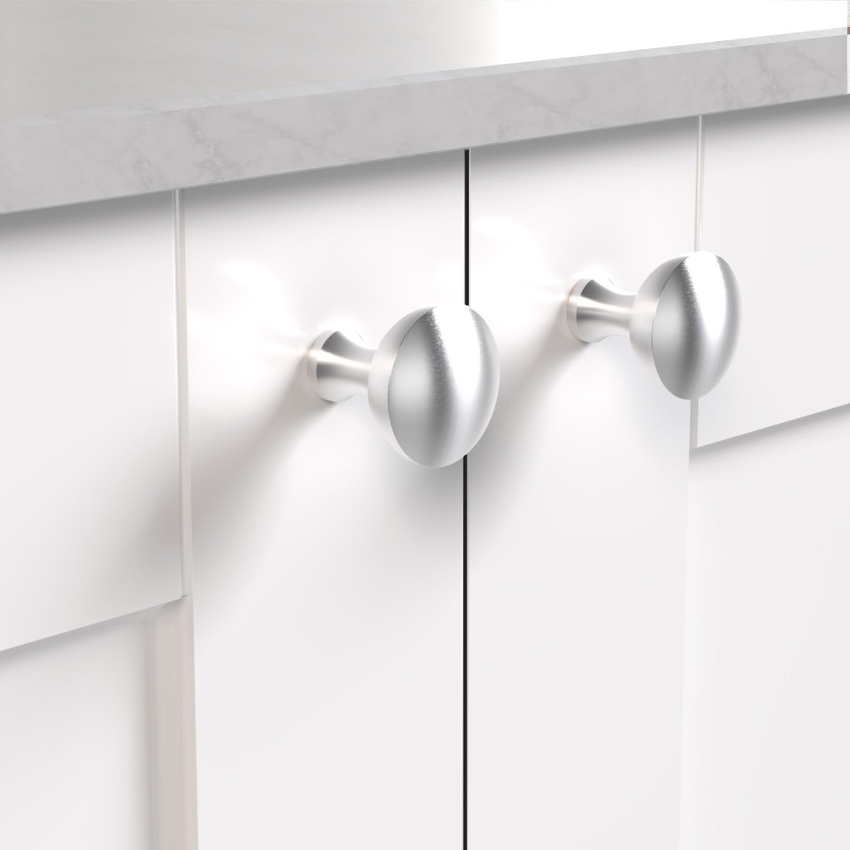 Brass Dome Door Knobs in Chrome