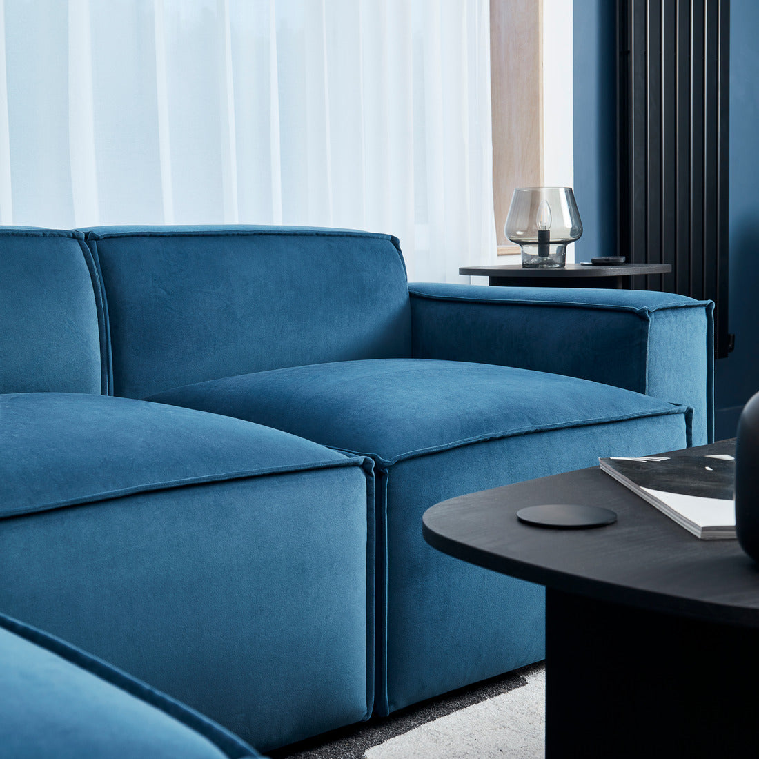 Brass Round Drinks Coaster in Black