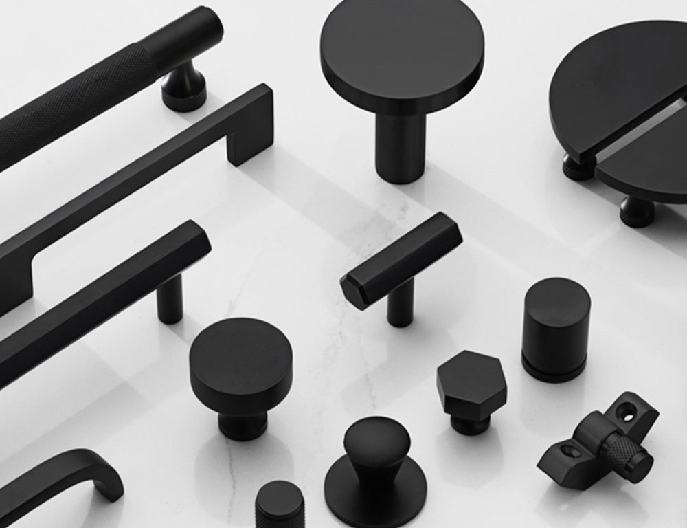 collection of black hardware