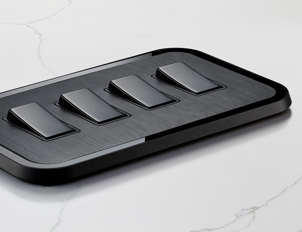 black switches with black gloss halo