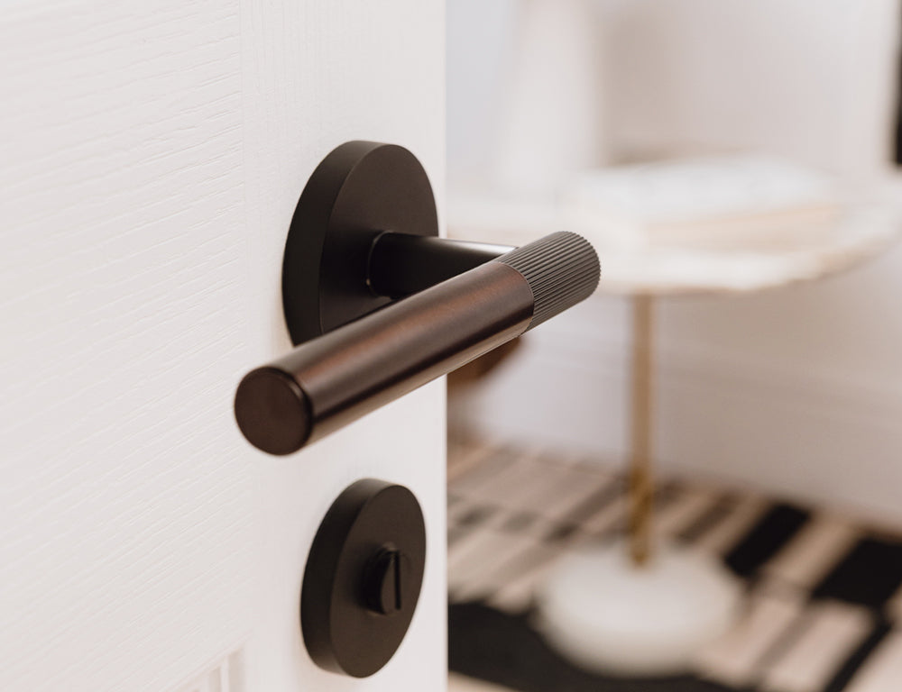 lever handle on a door