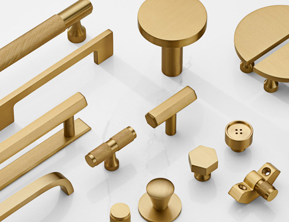 collection of gold hardware