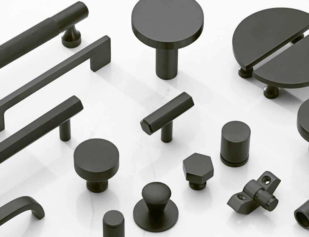 collection of gunmetal hardware