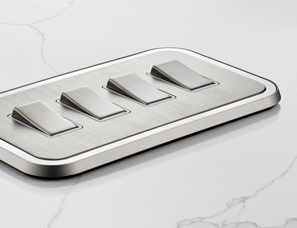 silver switches with white gloss halo