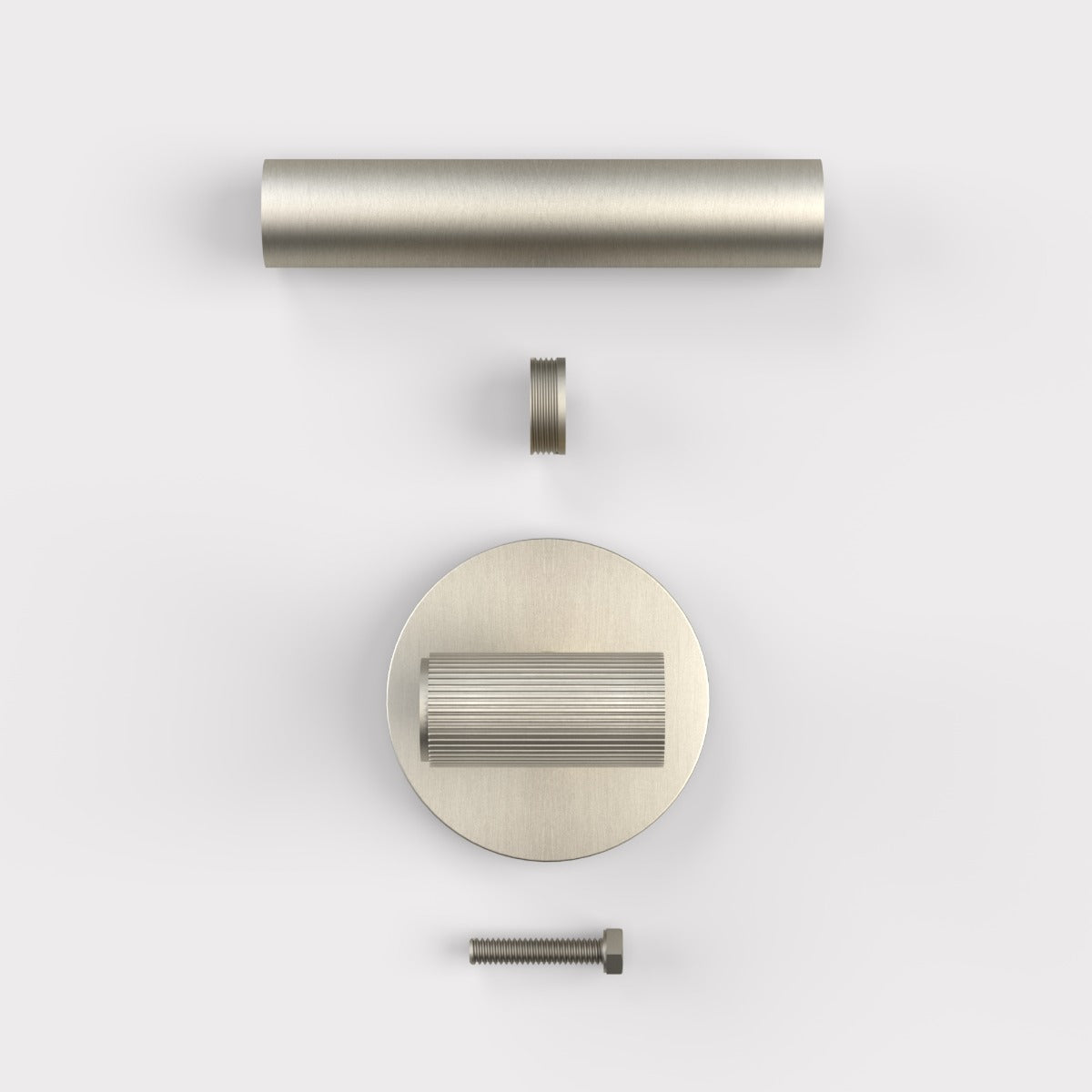 Brass Linear Lever Handle in Silver