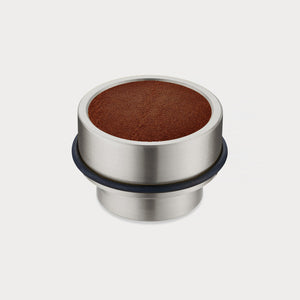 Brass & Brown Leather Mounted Door Stops in Silver