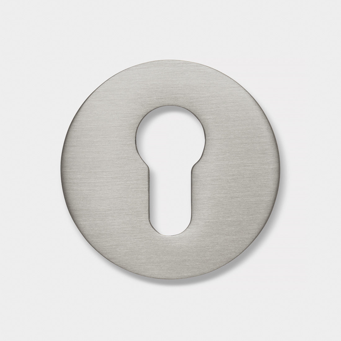 Brass Keyhole Cover: Key Escutcheon Plate Set in Silver