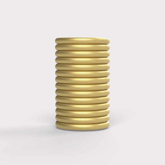 Fluted Cylinder Pulls in Gold