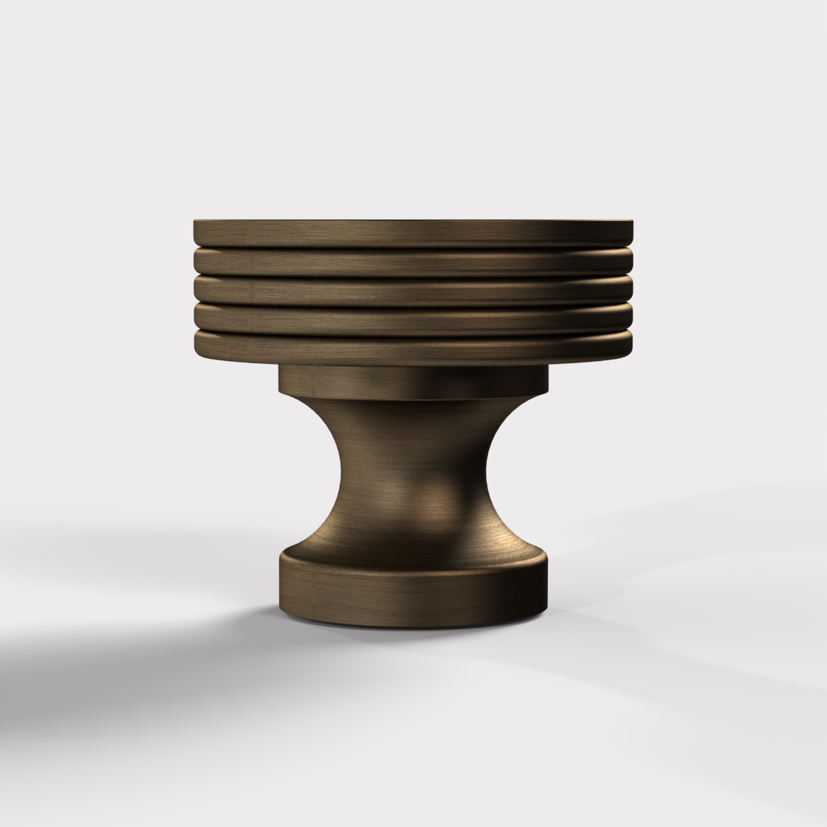 Round Fluted Door Knobs in Antique