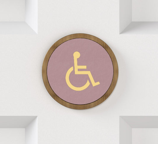 Brass & Leather Symbol Door Plaque in Antique Gold