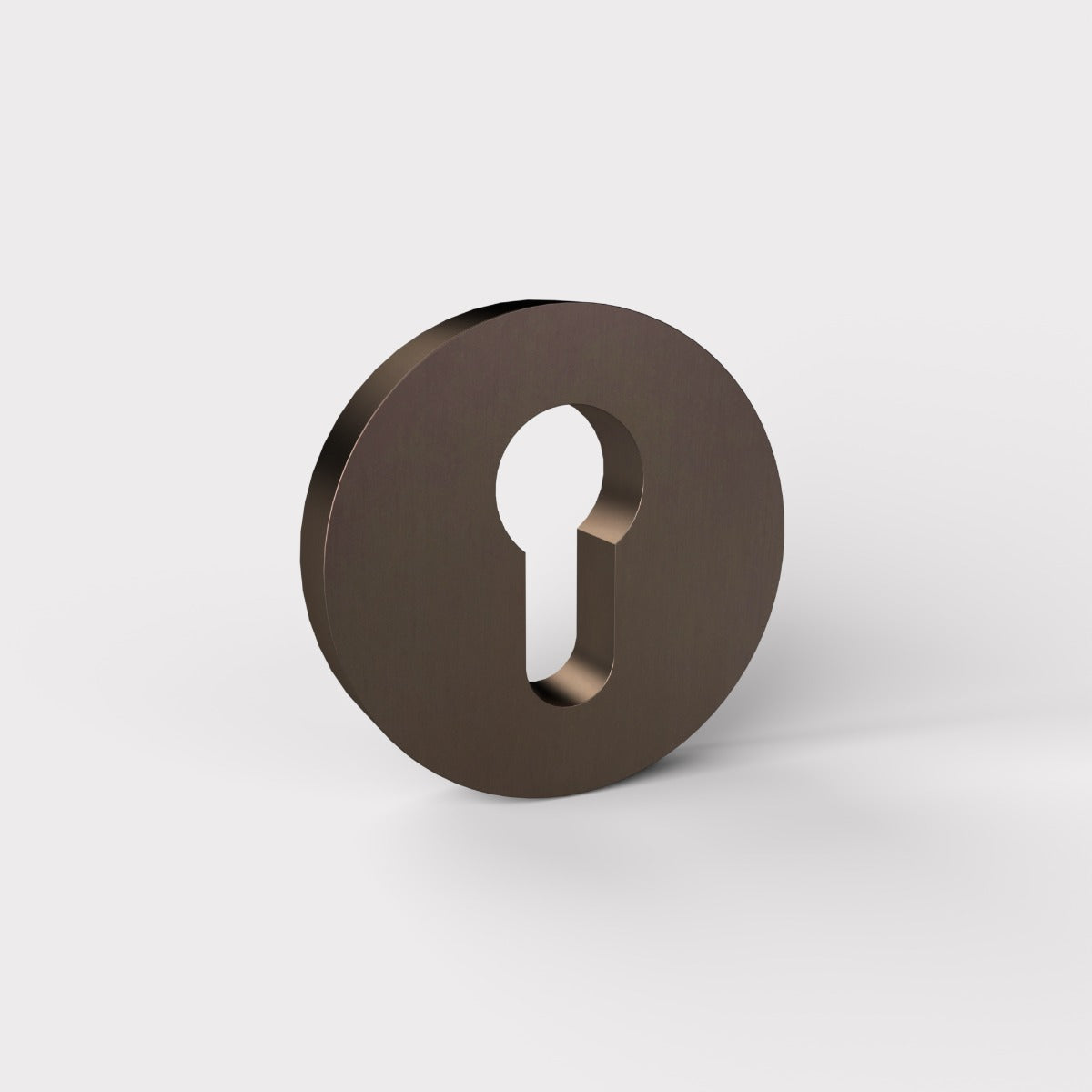 Brass Keyhole Cover: Key Escutcheon Plate Set in Bronze