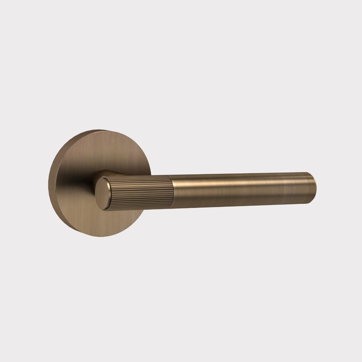 Brass Linear Lever Handle in Antique