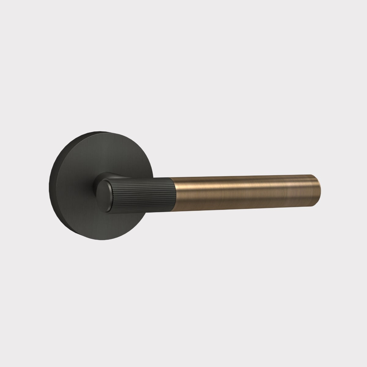 Brass Linear Lever Handle in Antique and Black