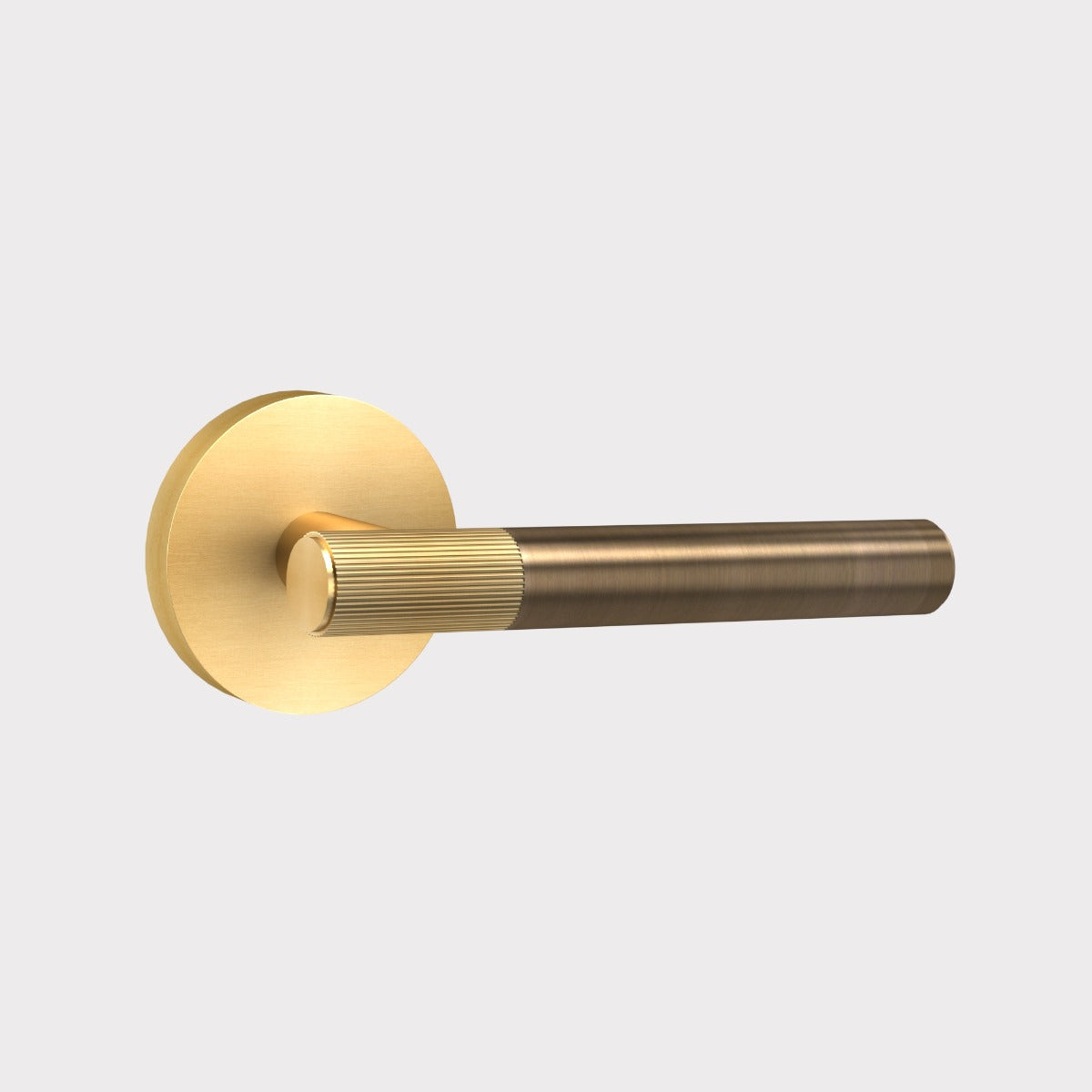 Brass Linear Lever Handle in Antique and Gold