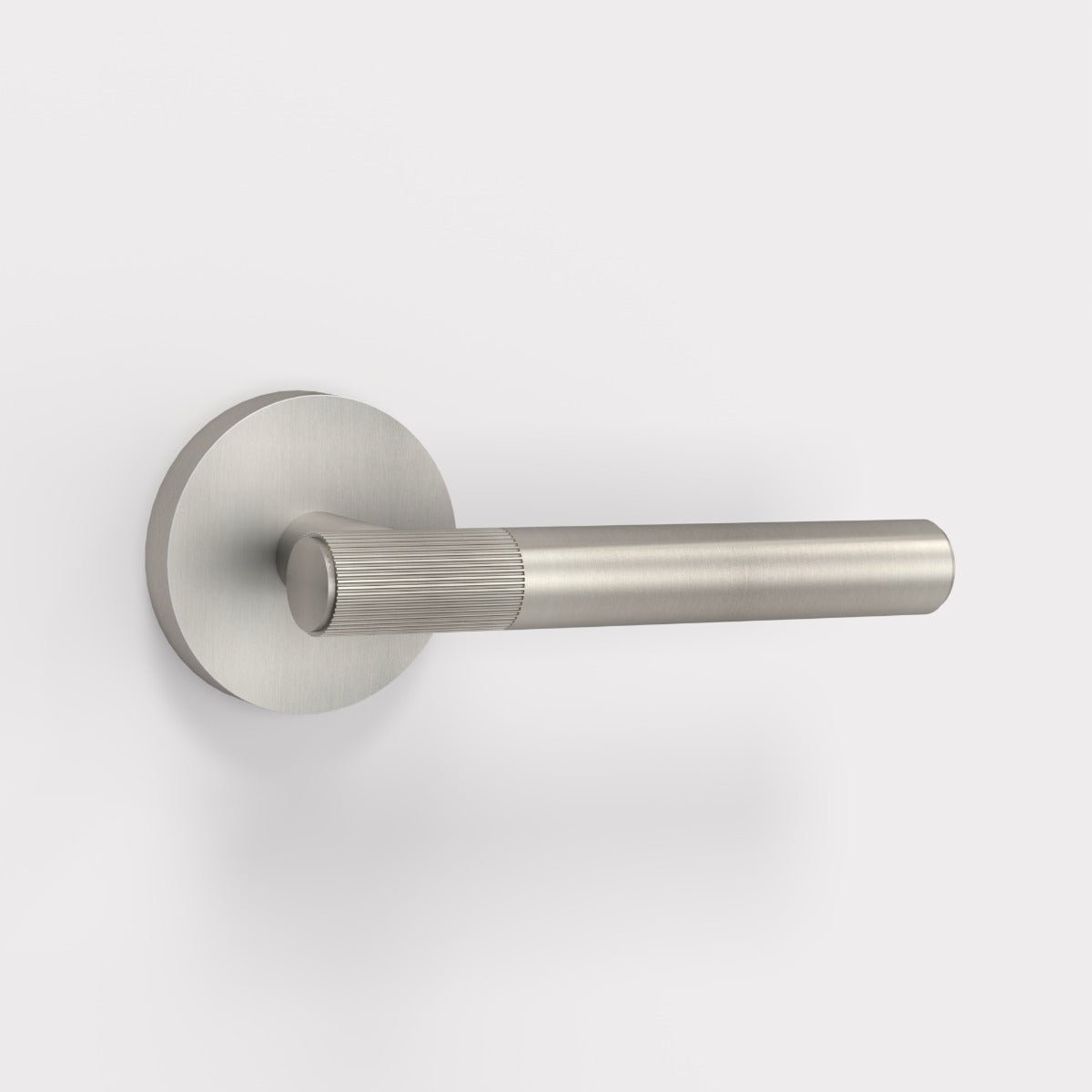 Brass Linear Lever Handle in Silver