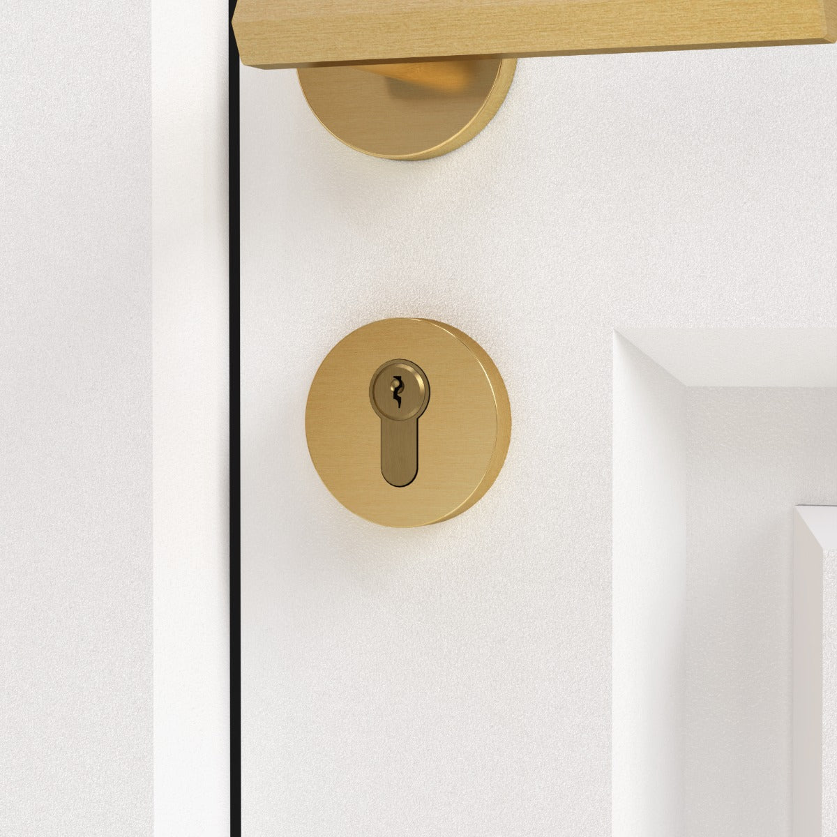 Brass Keyhole Cover: Key Escutcheon Plate Set in Gold