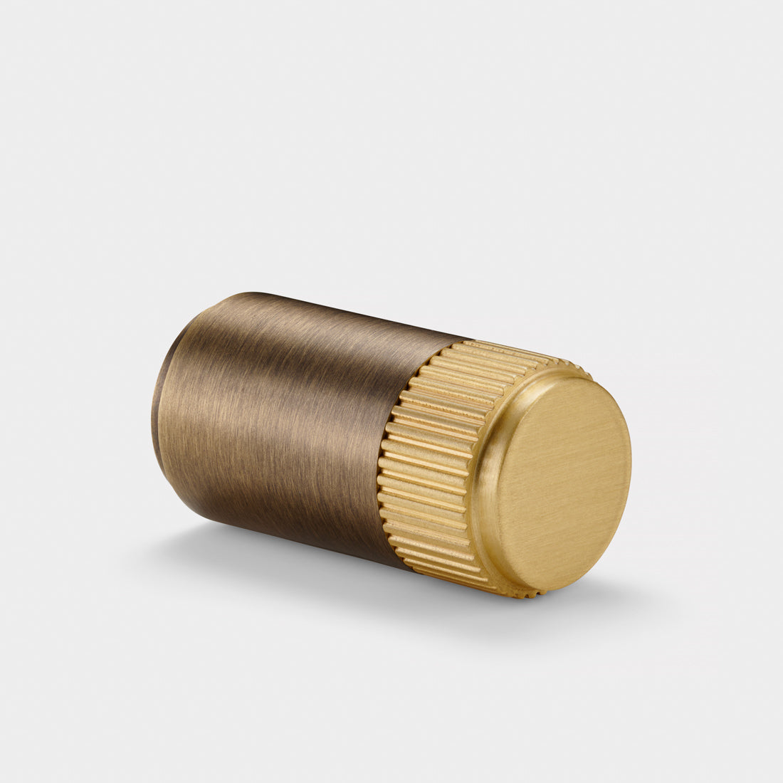 Brass Linear Cylinder Pulls in Antique and Gold