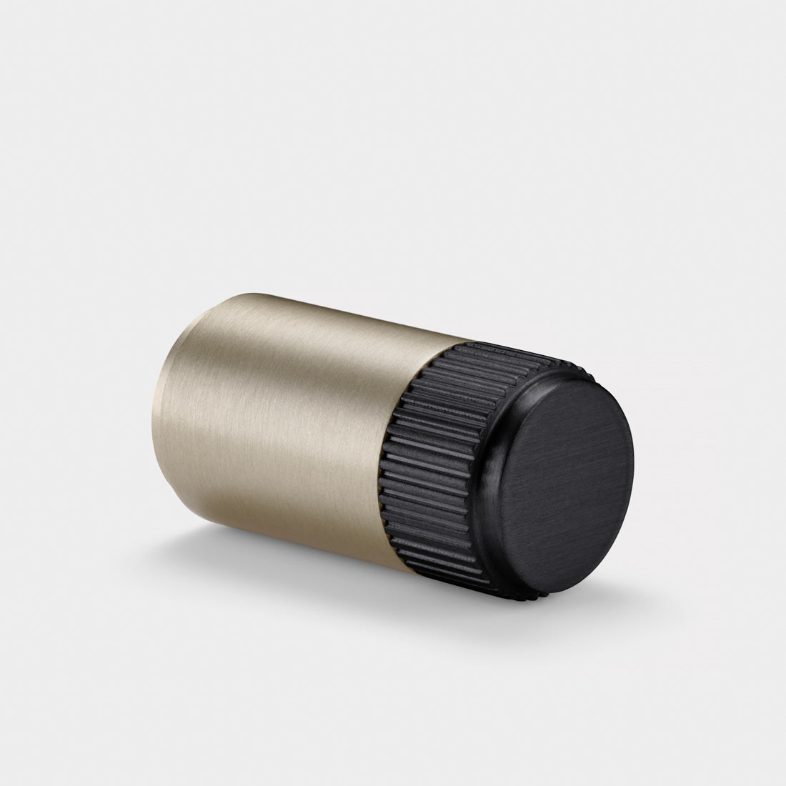 Brass Linear Cylinder Pulls in Silver and Black