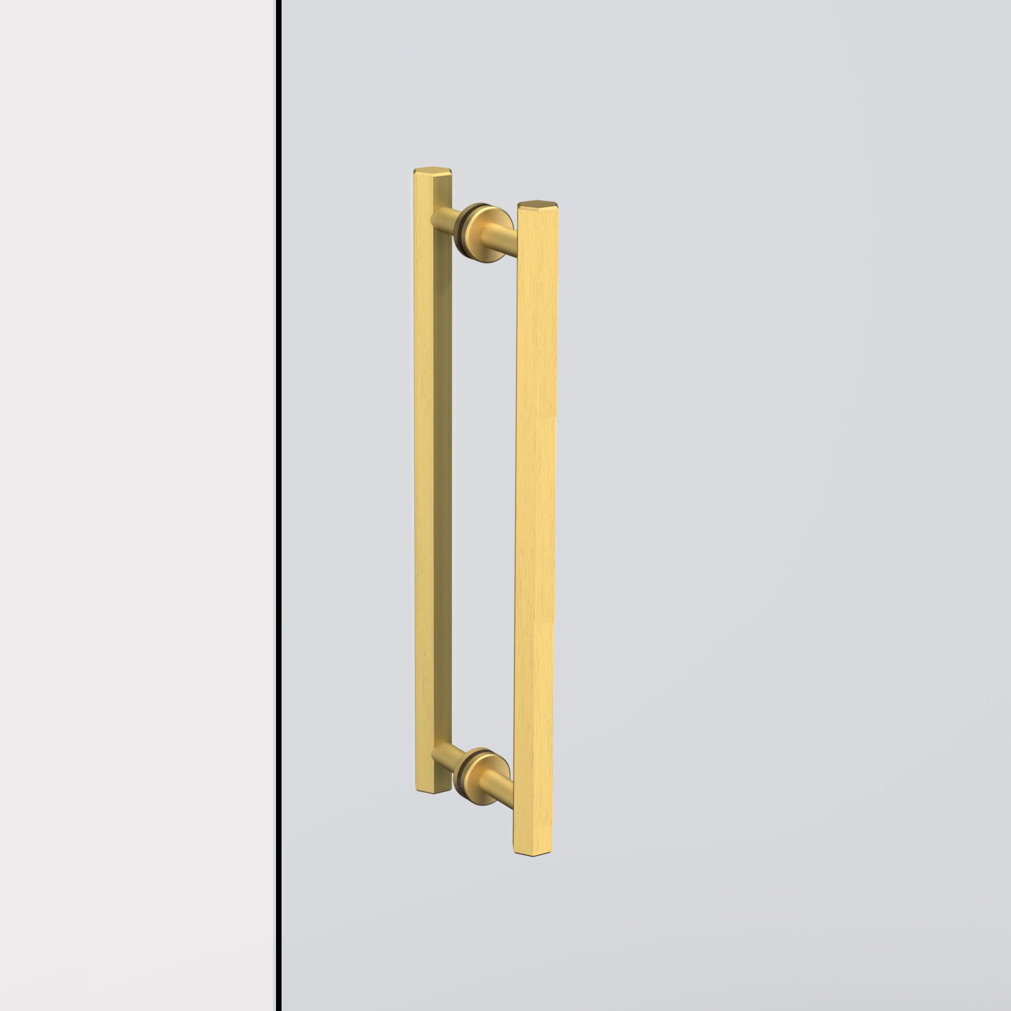 Solid Brass Gold Hexagonal Double Sided Pull Handles