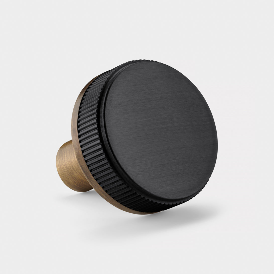 Brass Linear Door Knobs in Antique and Black