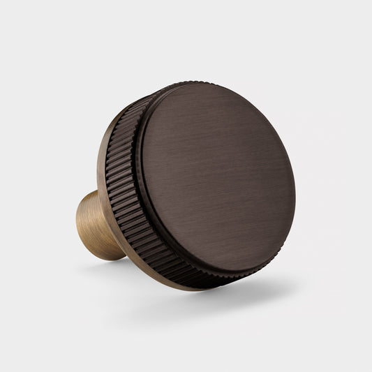 Brass Linear Door Knobs in Antique and Bronze