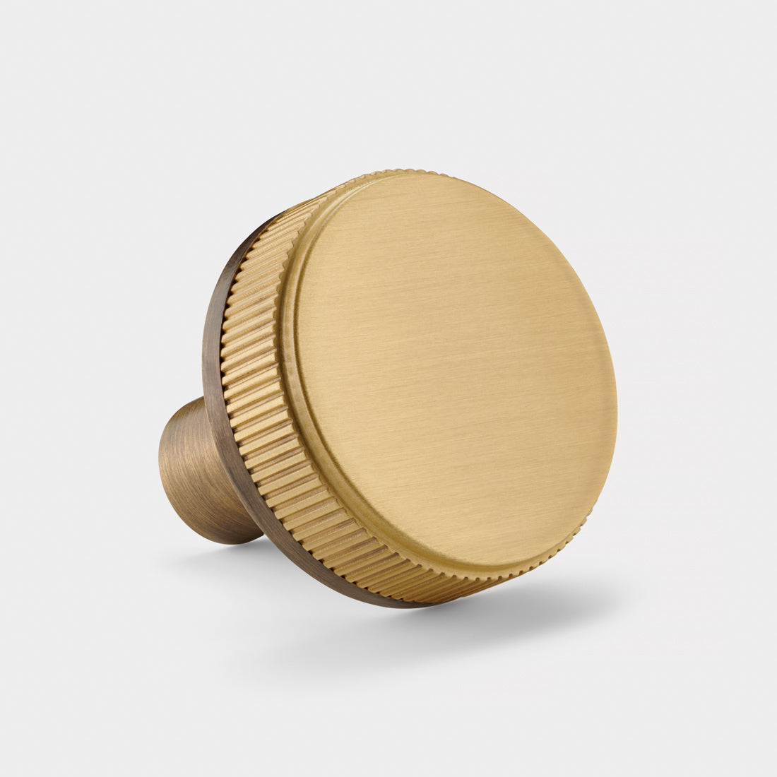 Brass Linear Door Knobs in Antique and Gold