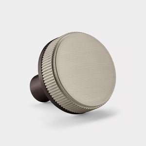 Brass Linear Door Knobs in Bronze and Silver