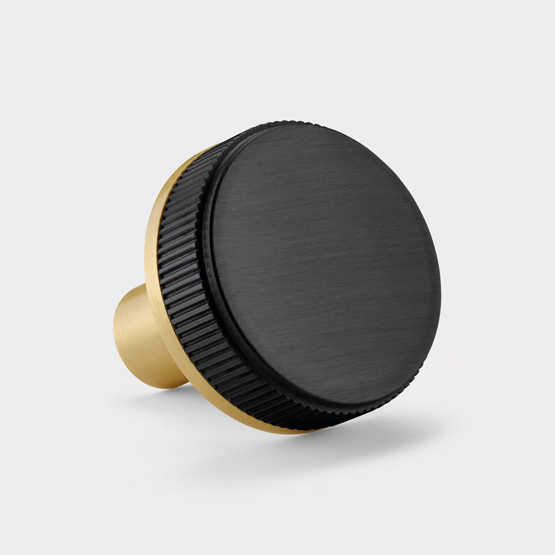 Brass Linear Door Knobs in Gold and Black
