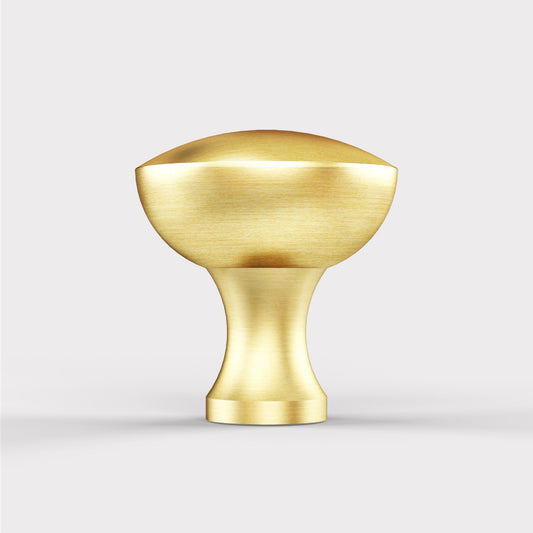 Brass Dome Door Knobs in Gold