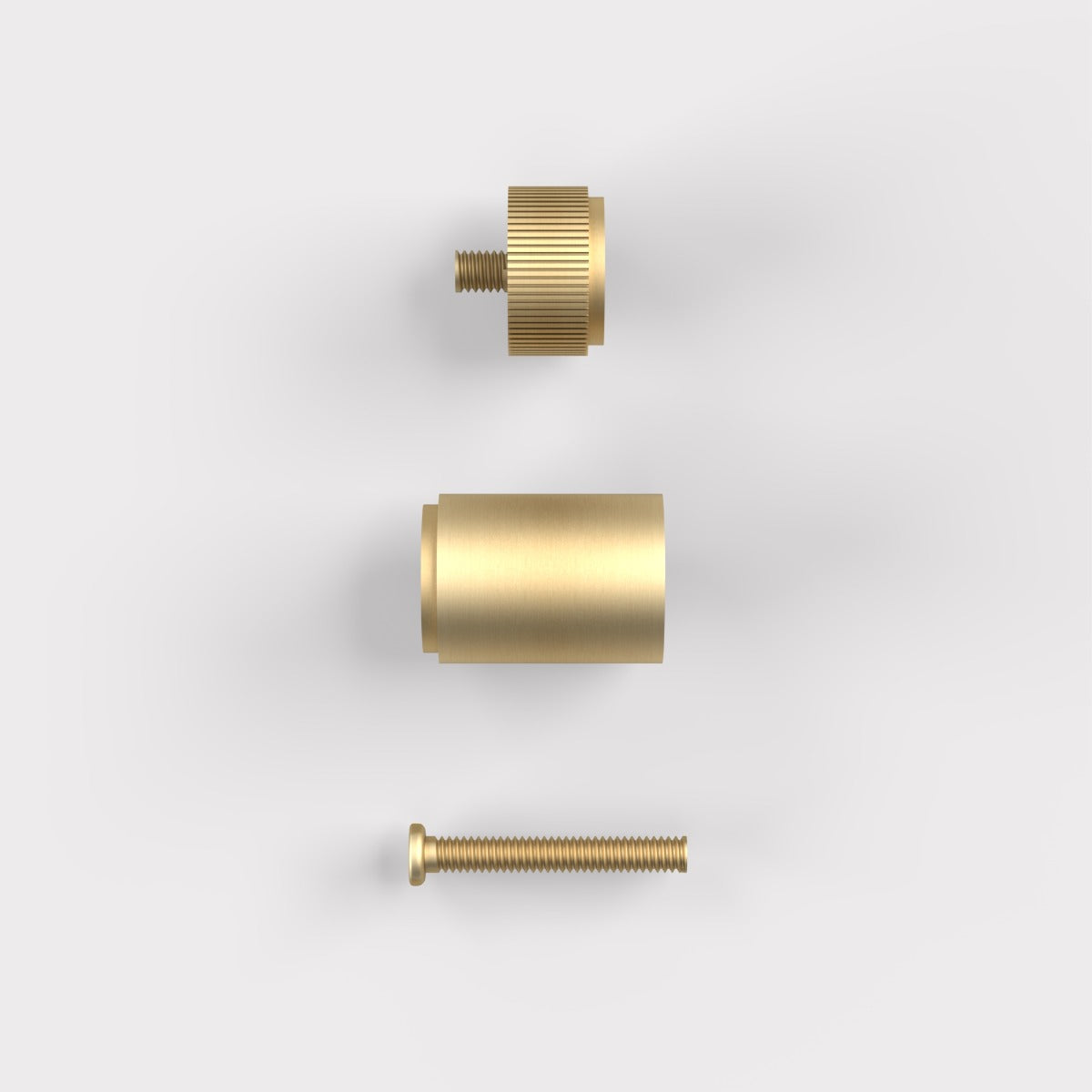 Brass Linear Cylinder Pulls in Gold