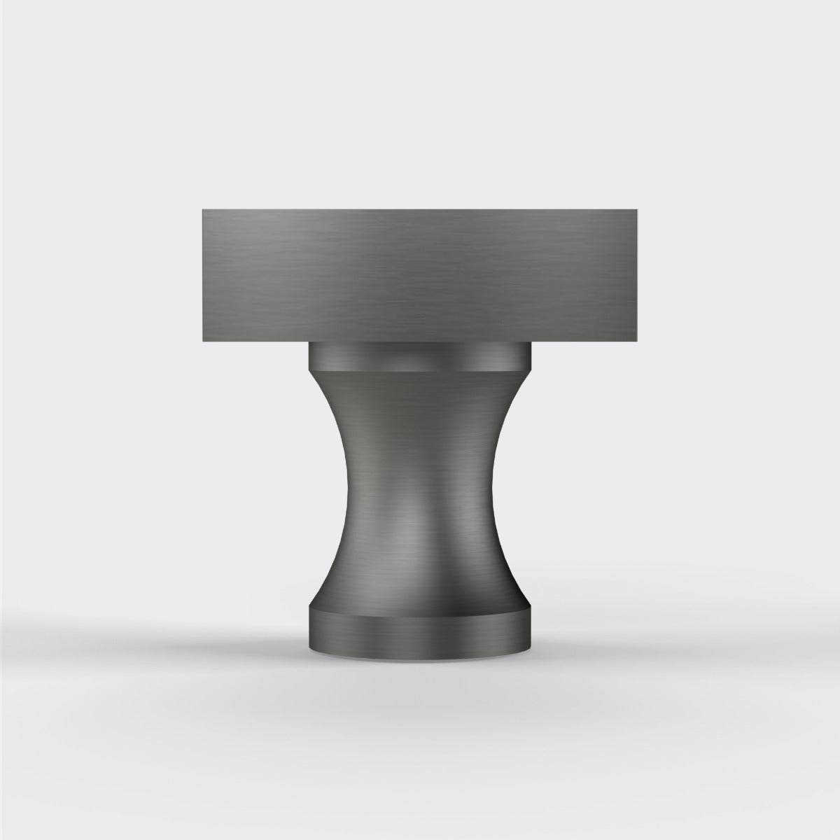 Brass Square Door Knobs in Gunmetal