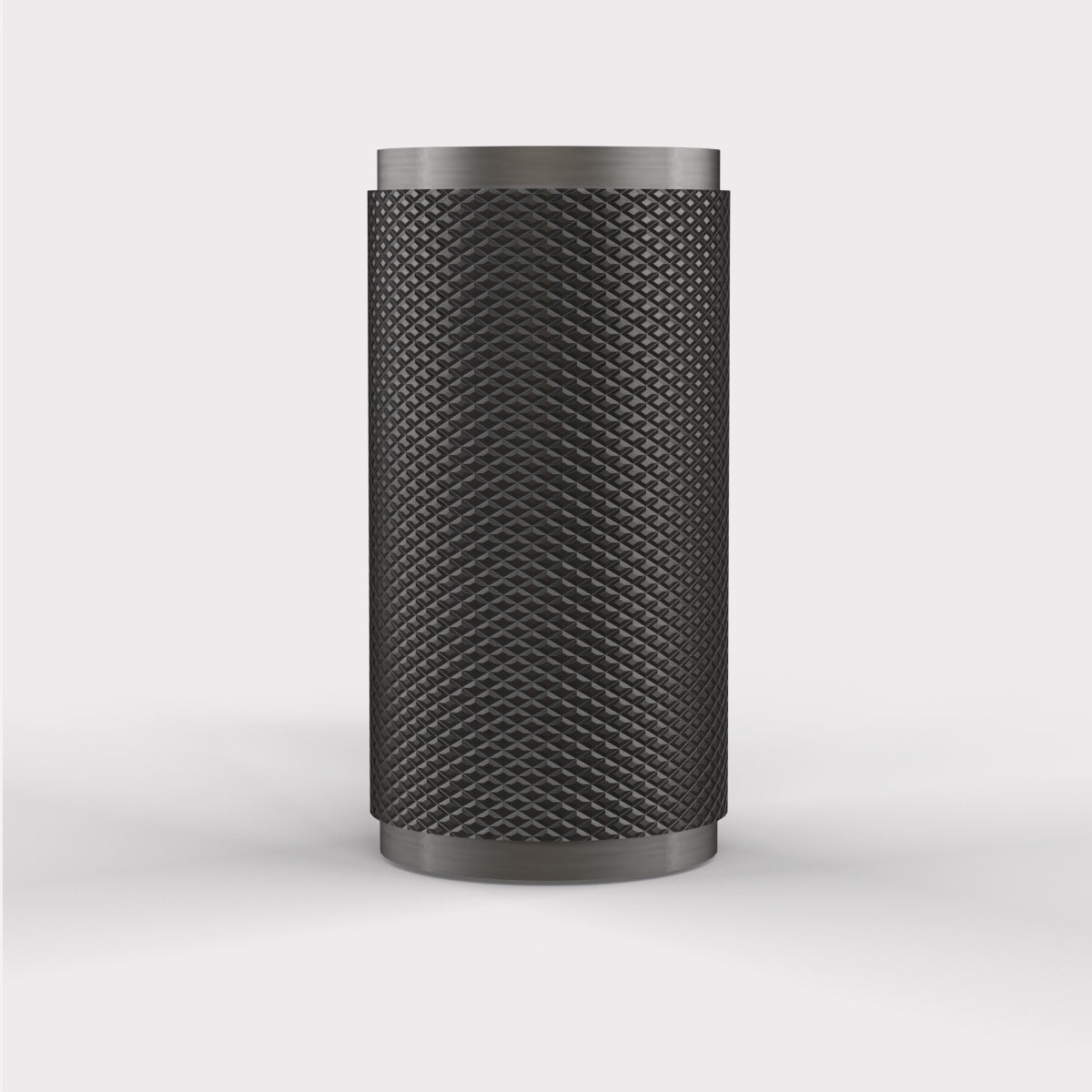 Brass Knurled Cylinder Pulls in Gunmetal