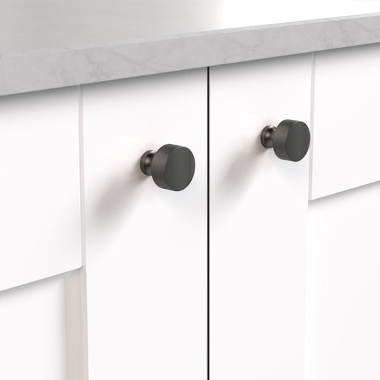 Round Door Knobs in Gunmetal - Small