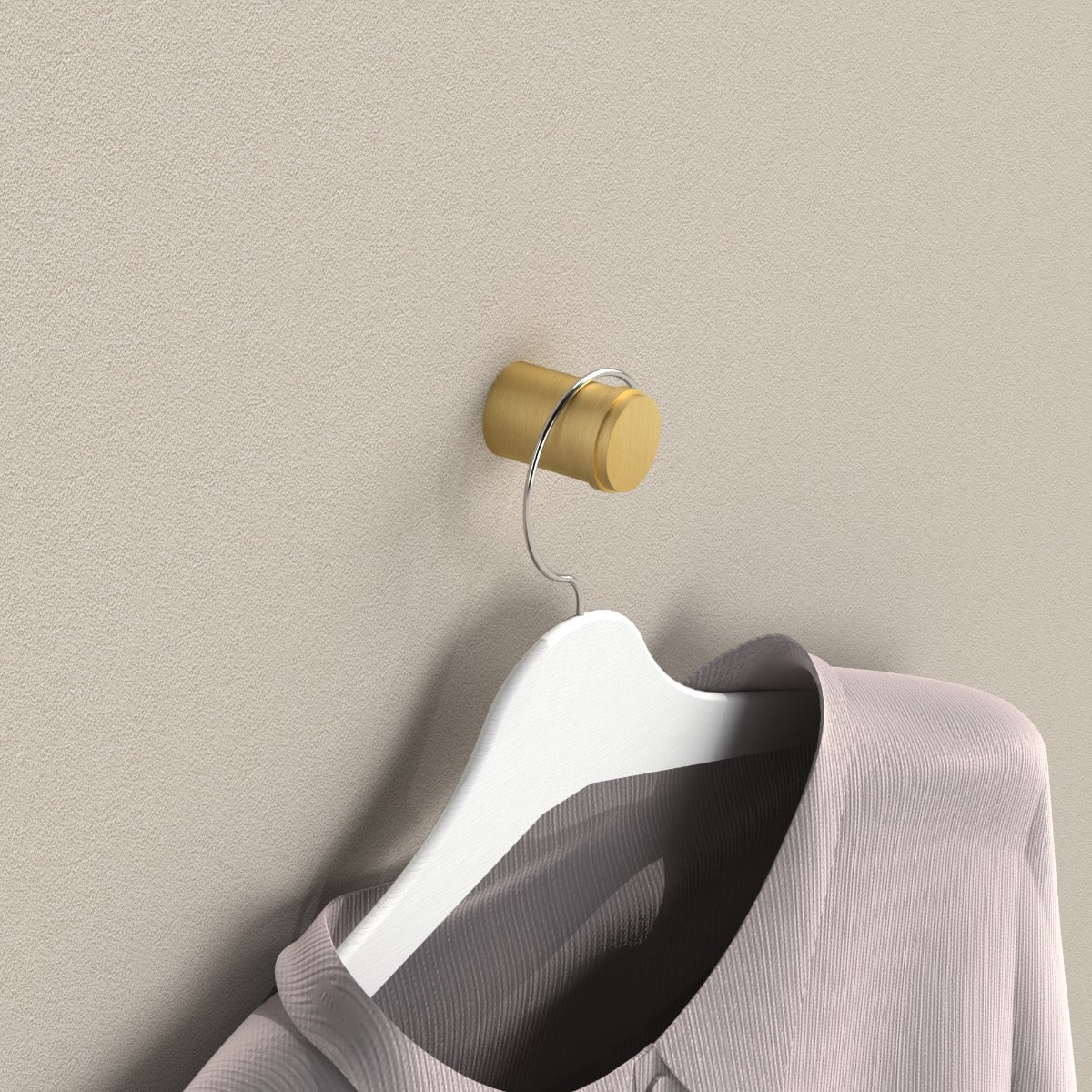 Brass Coat Hook in Gold - Small