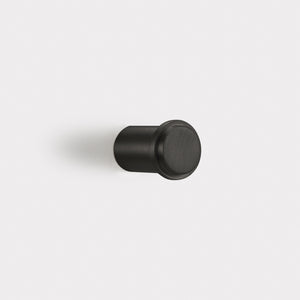 Brass Coat Hook in Black - Small