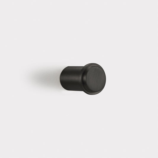 Brass Coat Hook in Black - Small
