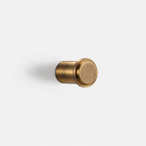 Small Brass Coat Hook in Antique