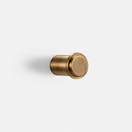 Small Brass Coat Hook in Antique