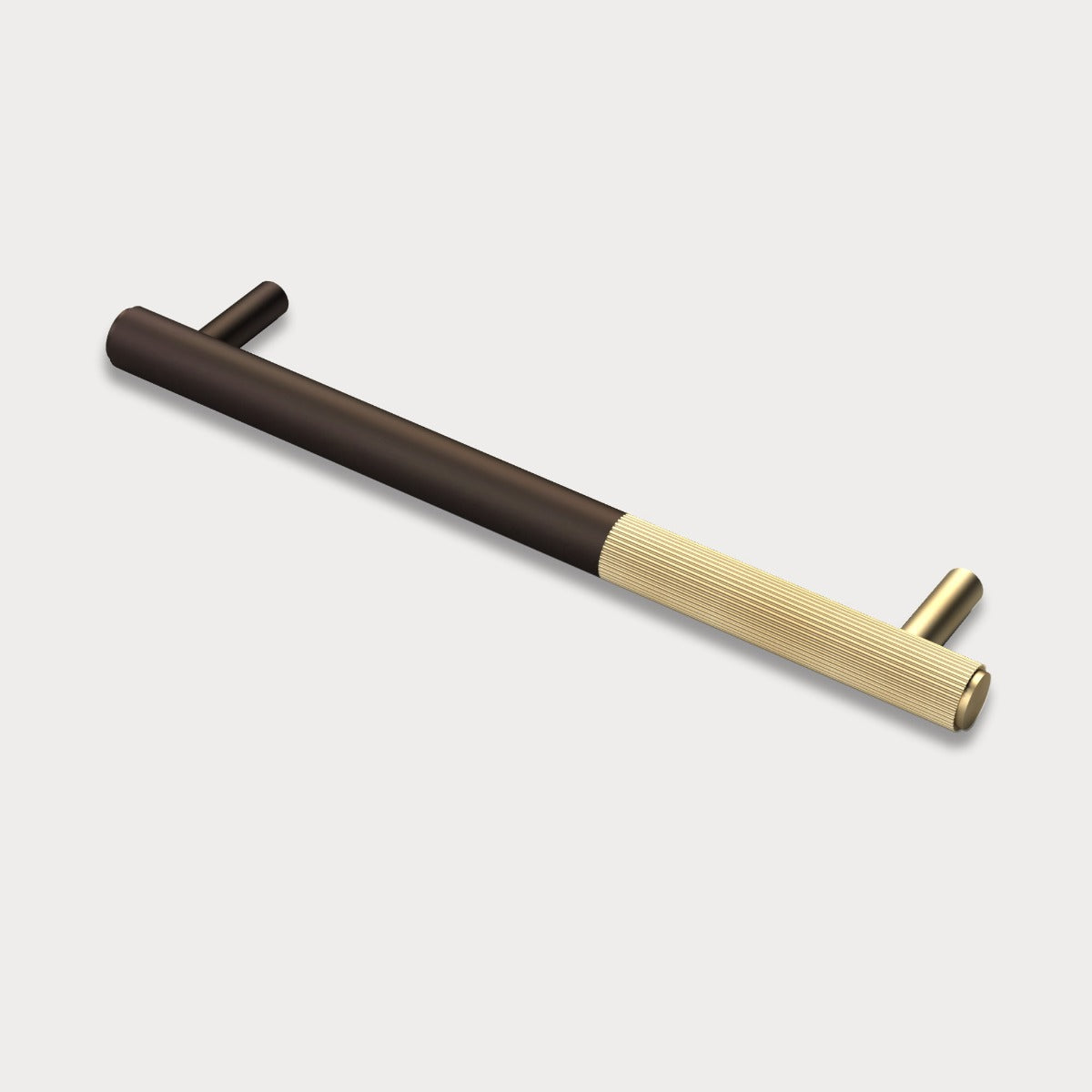 Bronze Brass Linear Cabinet Handle with Tip in Gold