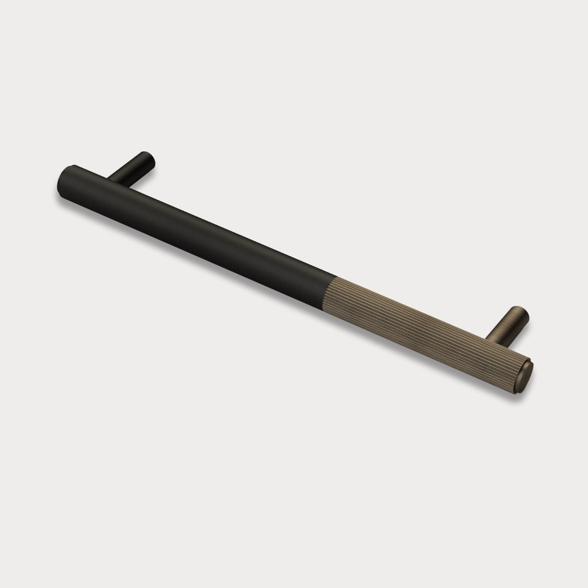 Black Brass Linear Cabinet Handle with Tip in Antique