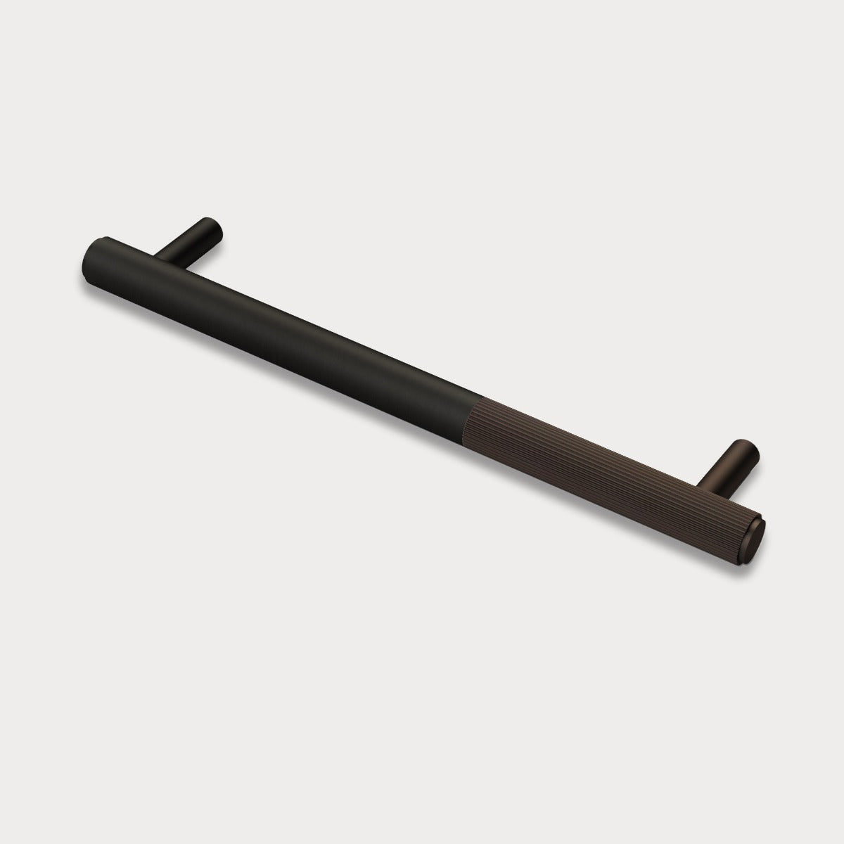 Black Brass Linear Cabinet Handle with Tip in Bronze