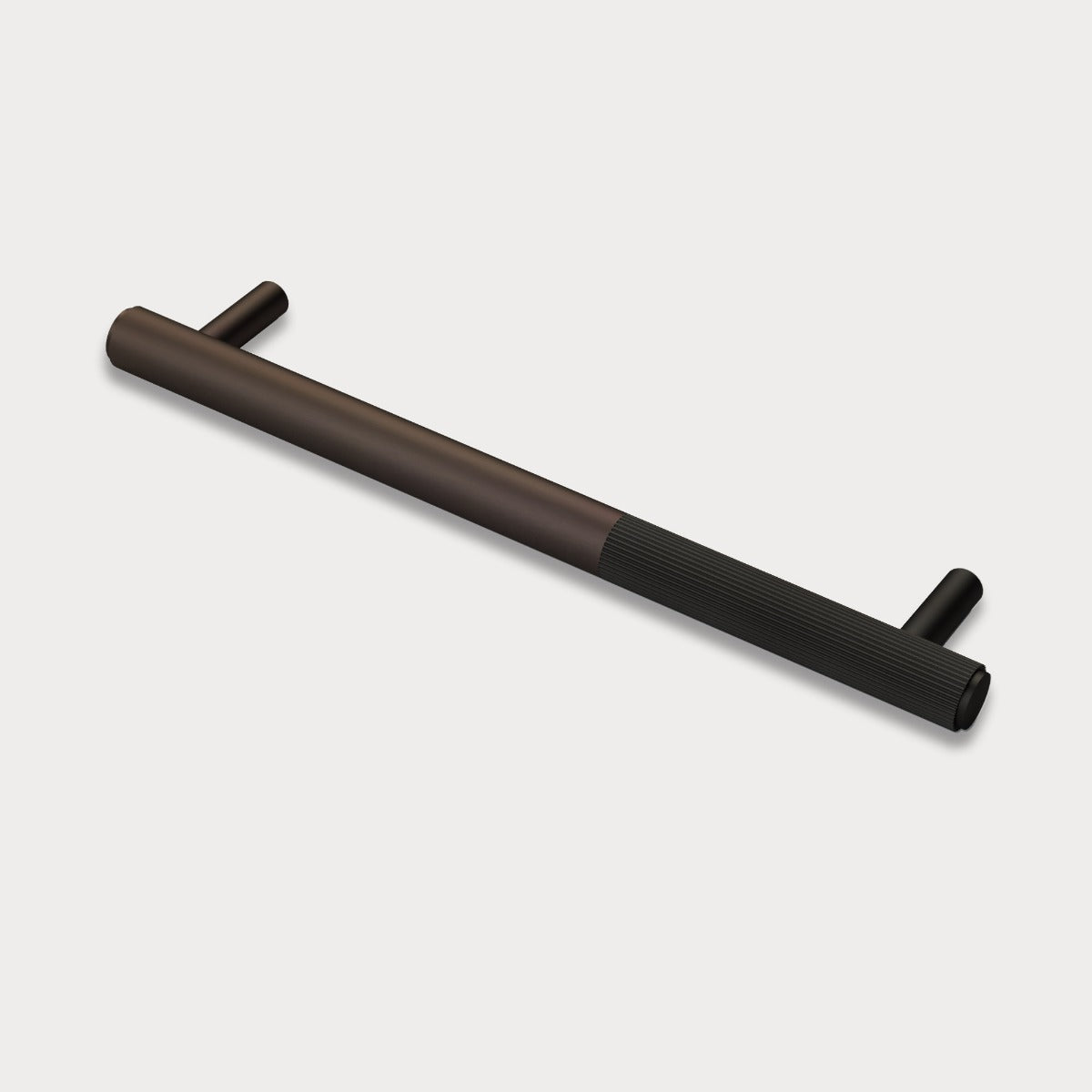 Bronze Brass Linear Cabinet Handle with Tip in Black