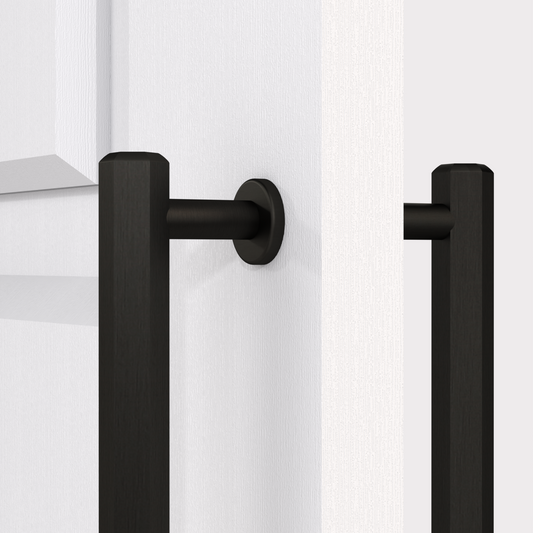 Solid Brass Black Hexagonal Double Sided Pull Handles