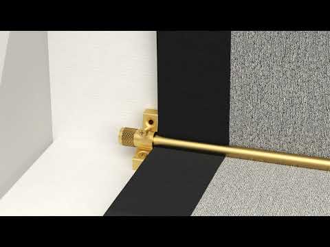 Made to Measure Brass Stair Runner Rod with No Finial in Silver