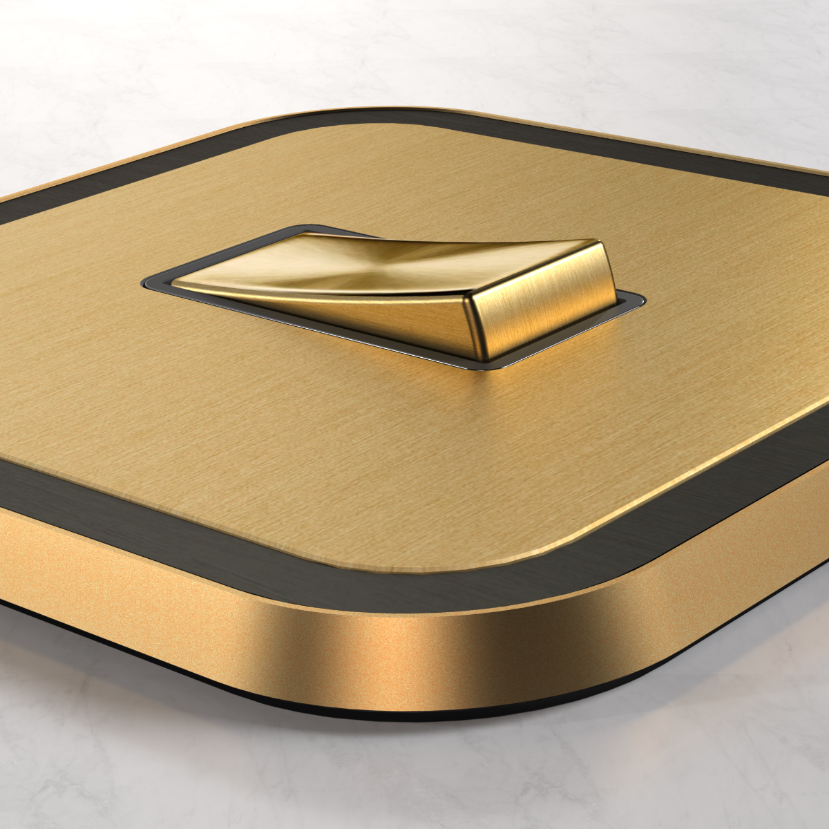 3G Rocker Light Switch (20A) in Gold & Black