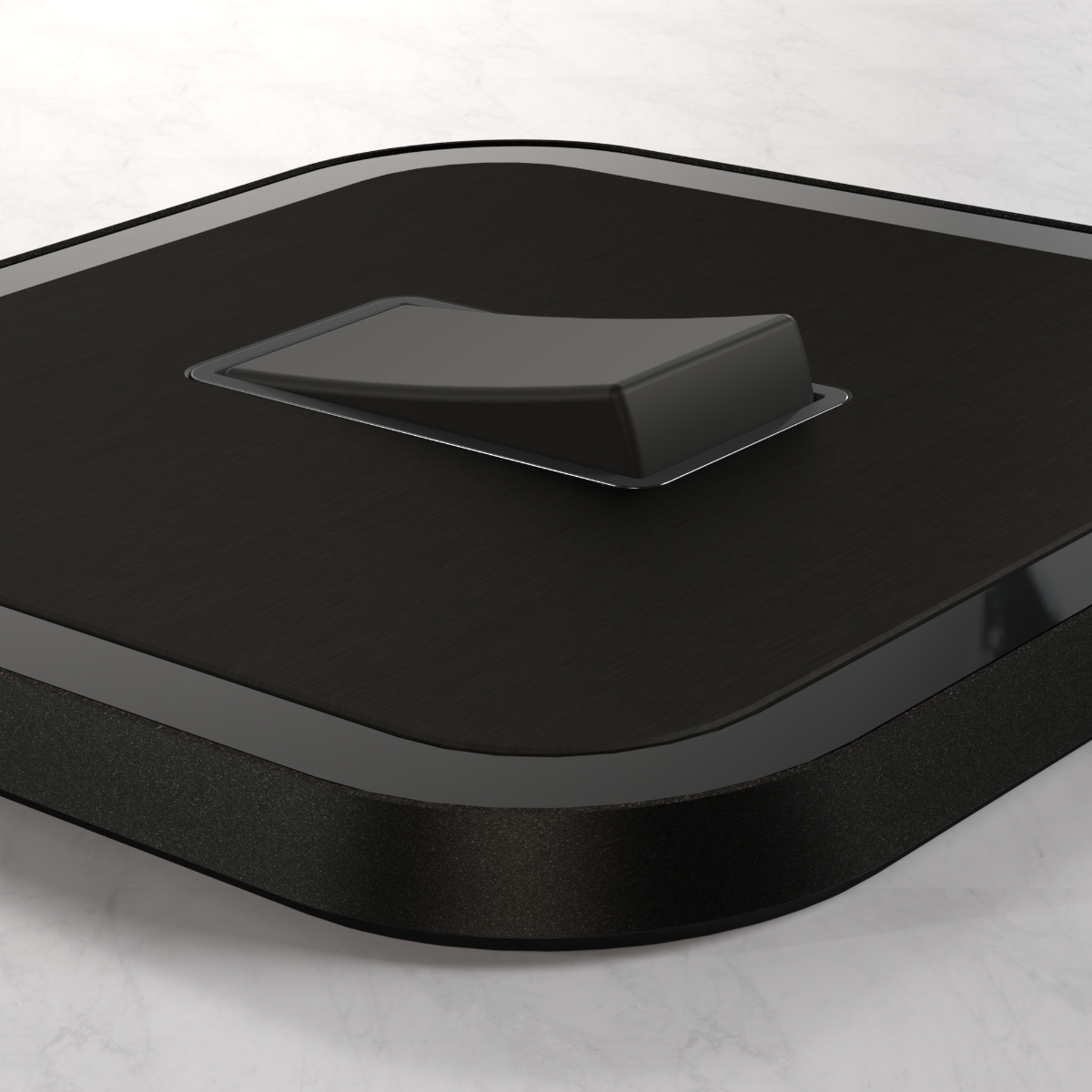 1G Rocker Light Switch (20A) in Black & Black Gloss