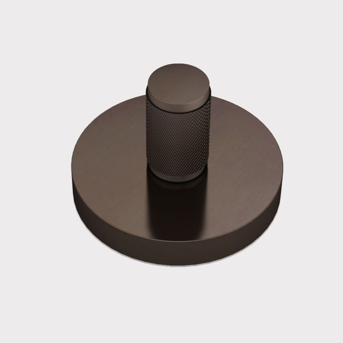 Brass Knurled Thumbturn Door Lock Set in Bronze