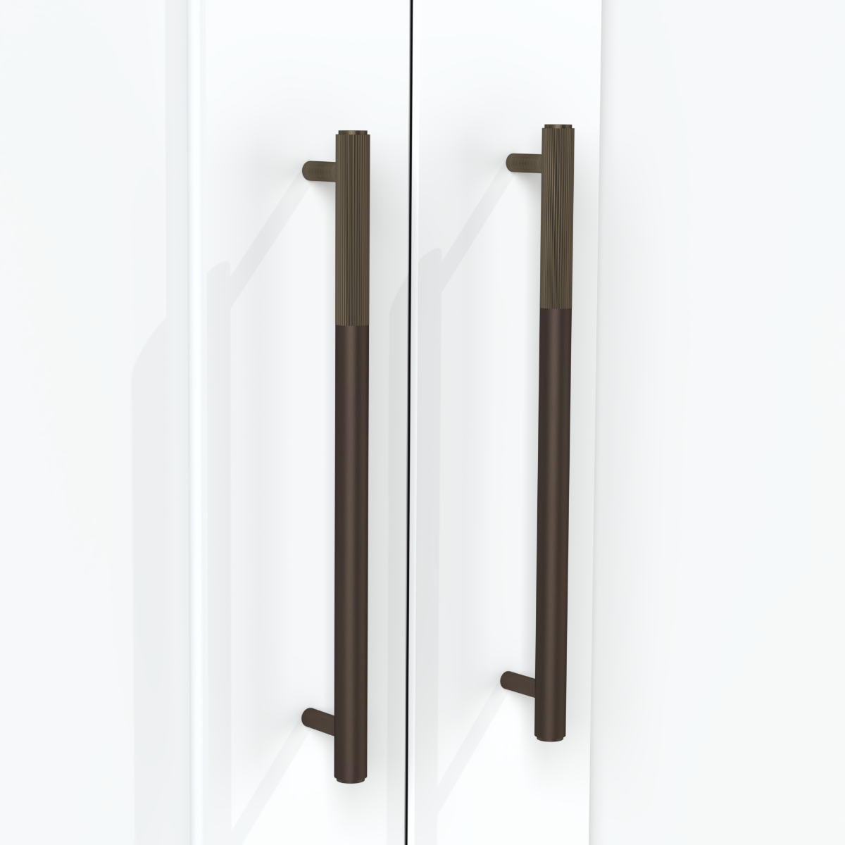 Brass Linear Cabinet Handle in Bronze and Antique Gold