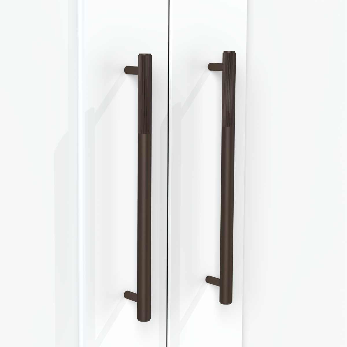 Bronze Brass Linear Cabinet Handle with Tip in Bronze