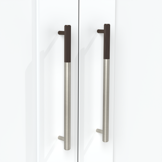 Brass Linear Cabinet Handle in Silver and Bronze
